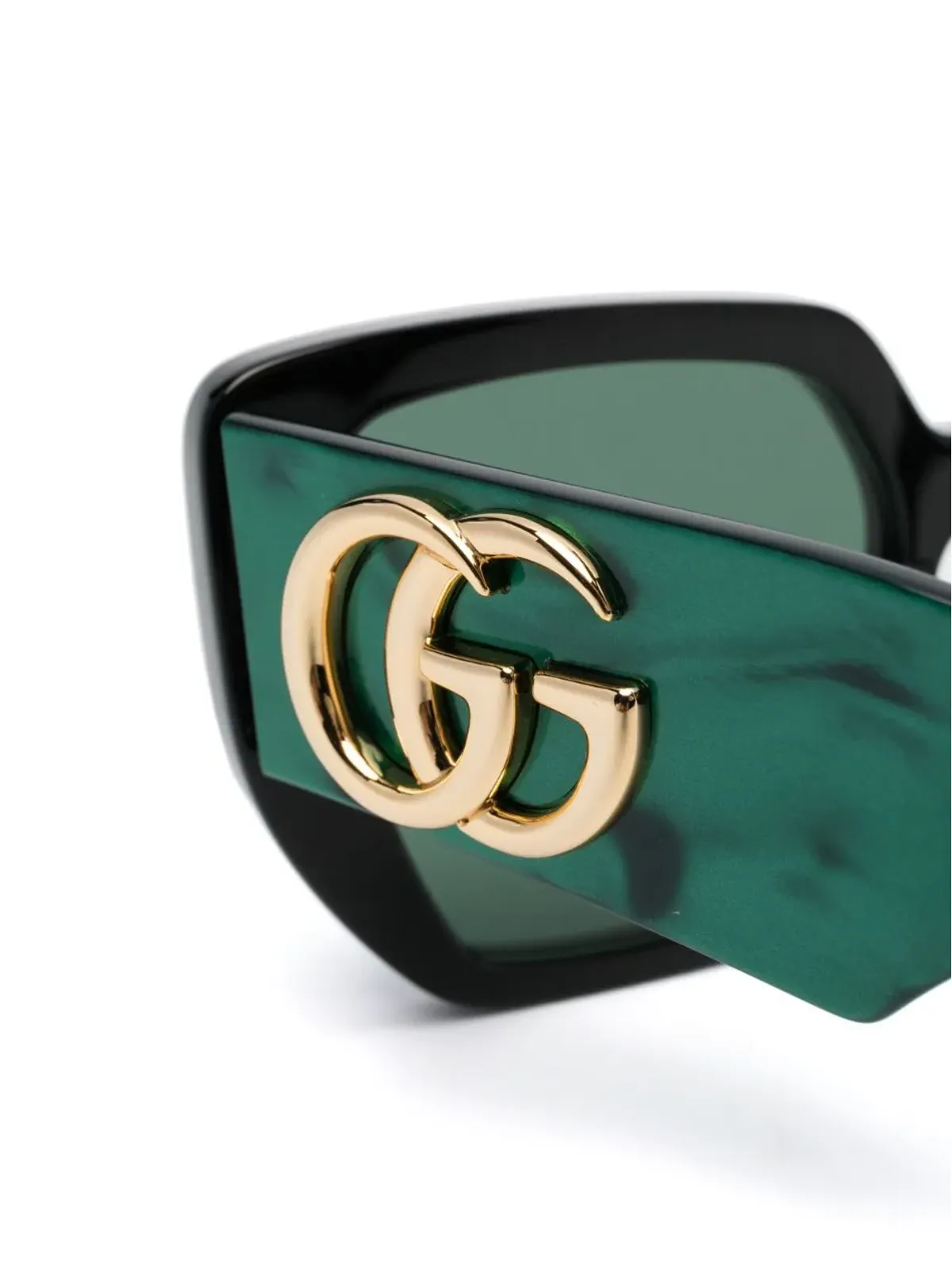 Gucci Eyewear インターロッキングG オーバーサイズフレーム サングラス - ブラック - 画像3