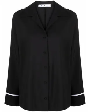 Off-White ロゴプリント パジャマシャツ - ブラック - サムネイル1