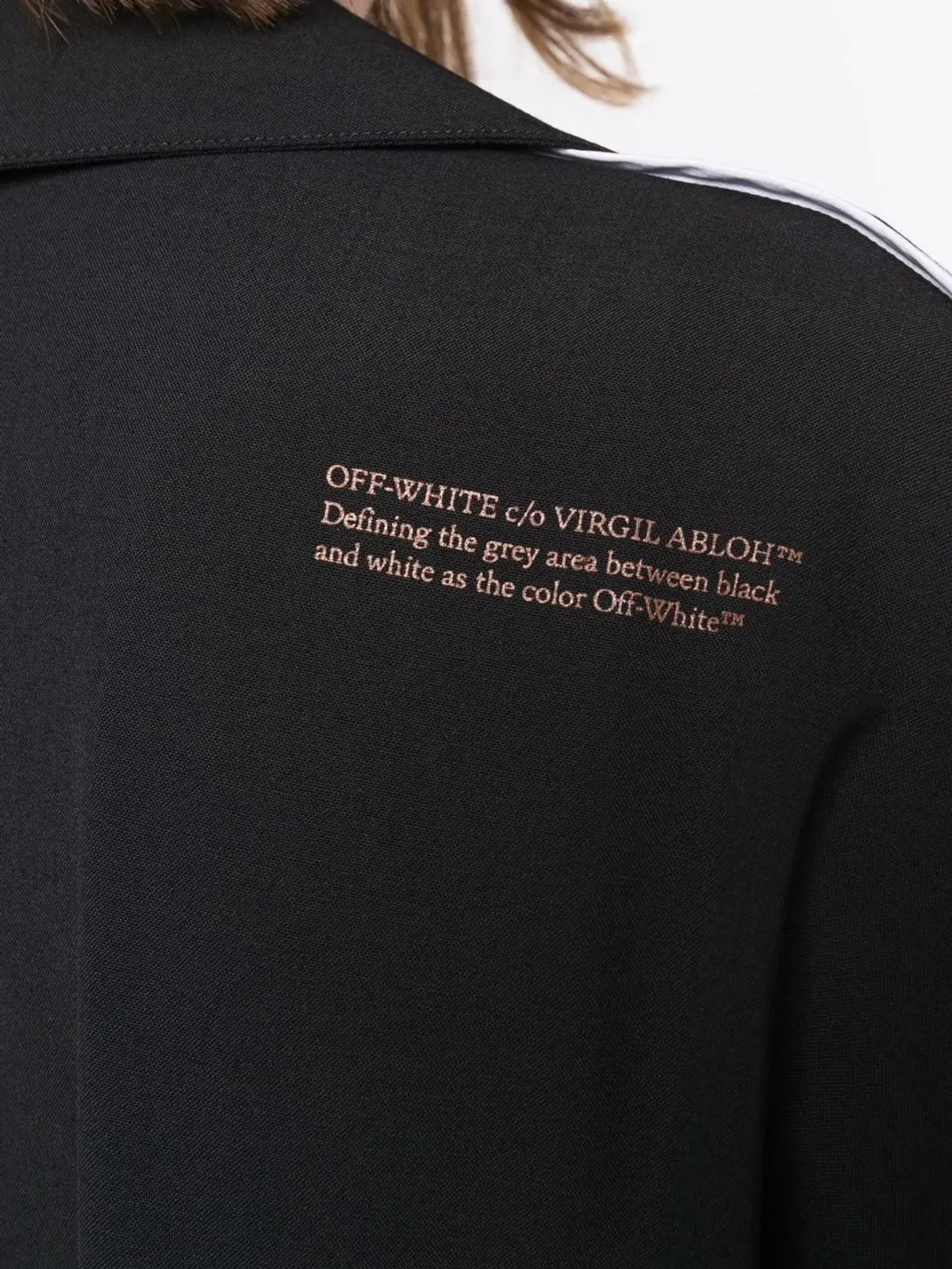 Off-White ロゴプリント パジャマシャツ - ブラック - 画像5