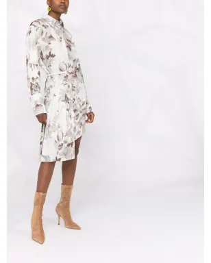 Off-White アシンメトリックフローラルシャツドレス - サムネイル4
