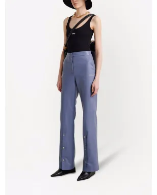 Off-White スナップ・スプリット・フレアパンツ - サムネイル3