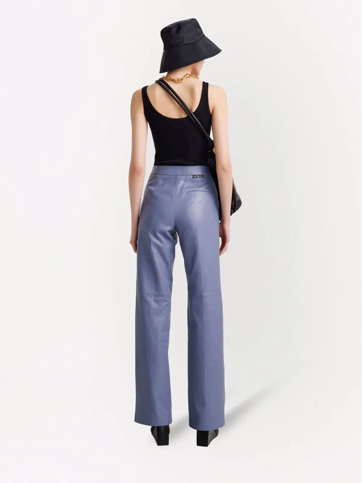 Off-White スナップ・スプリット・フレアパンツ - 画像4