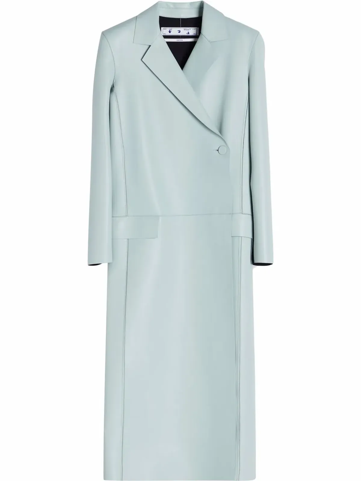 Off-White Cardbox leather coat - Green - 画像1