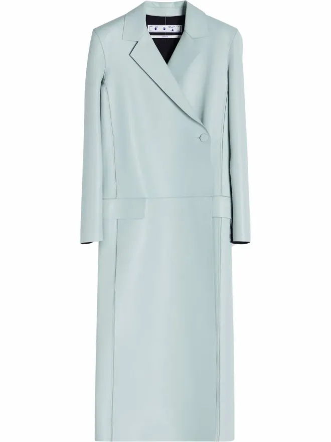 OFF-WHITE Off-White Cardbox leather coat - Greenの商品画像
