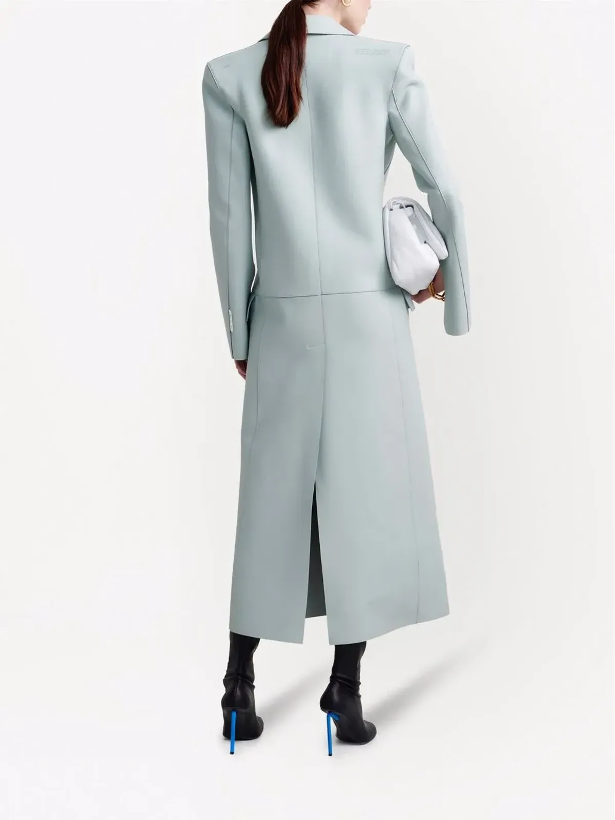Off-White Cardbox leather coat - Green - 画像4
