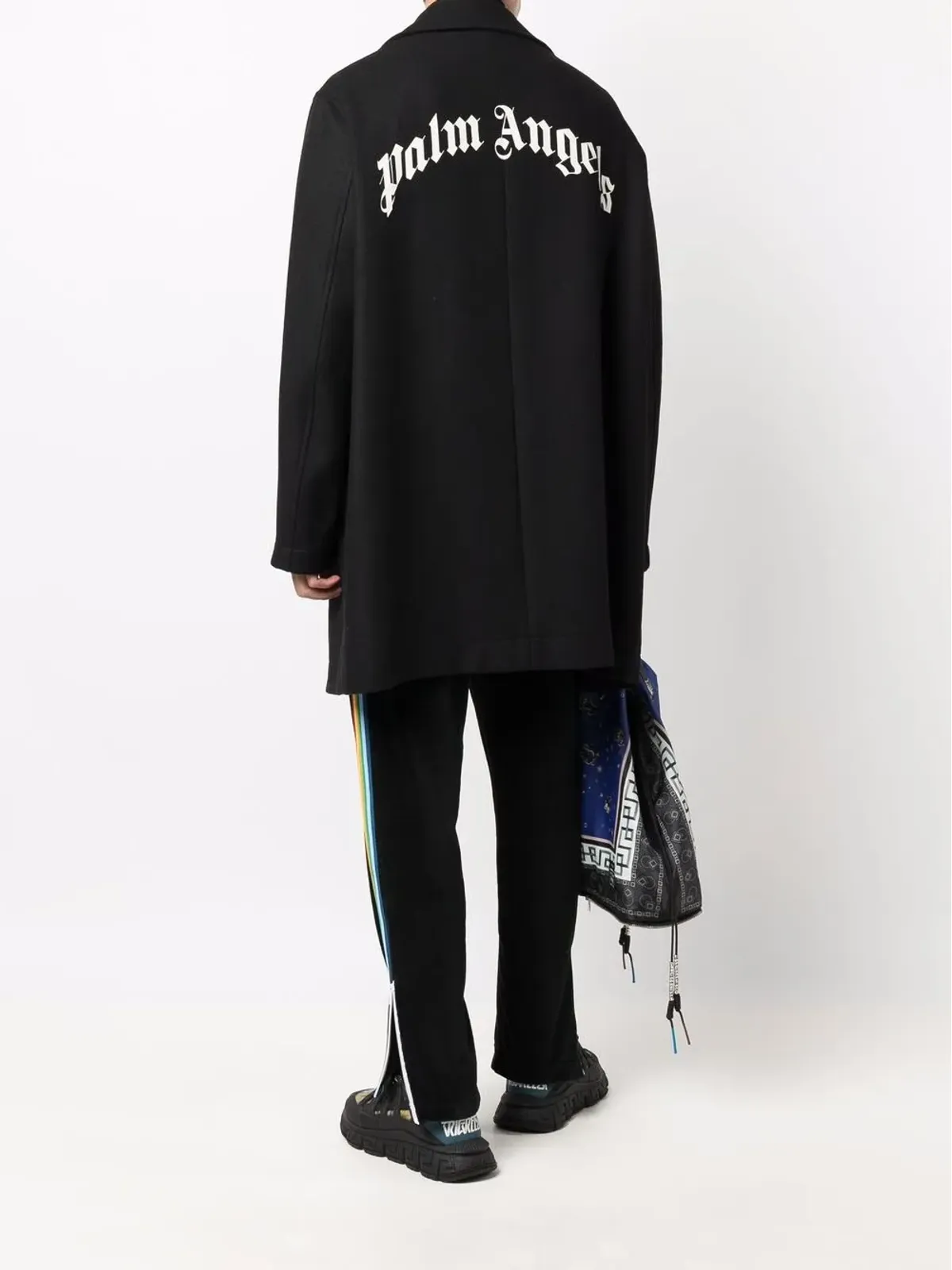 Palm Angels シングルブレスト ロゴプリント コート - 画像2
