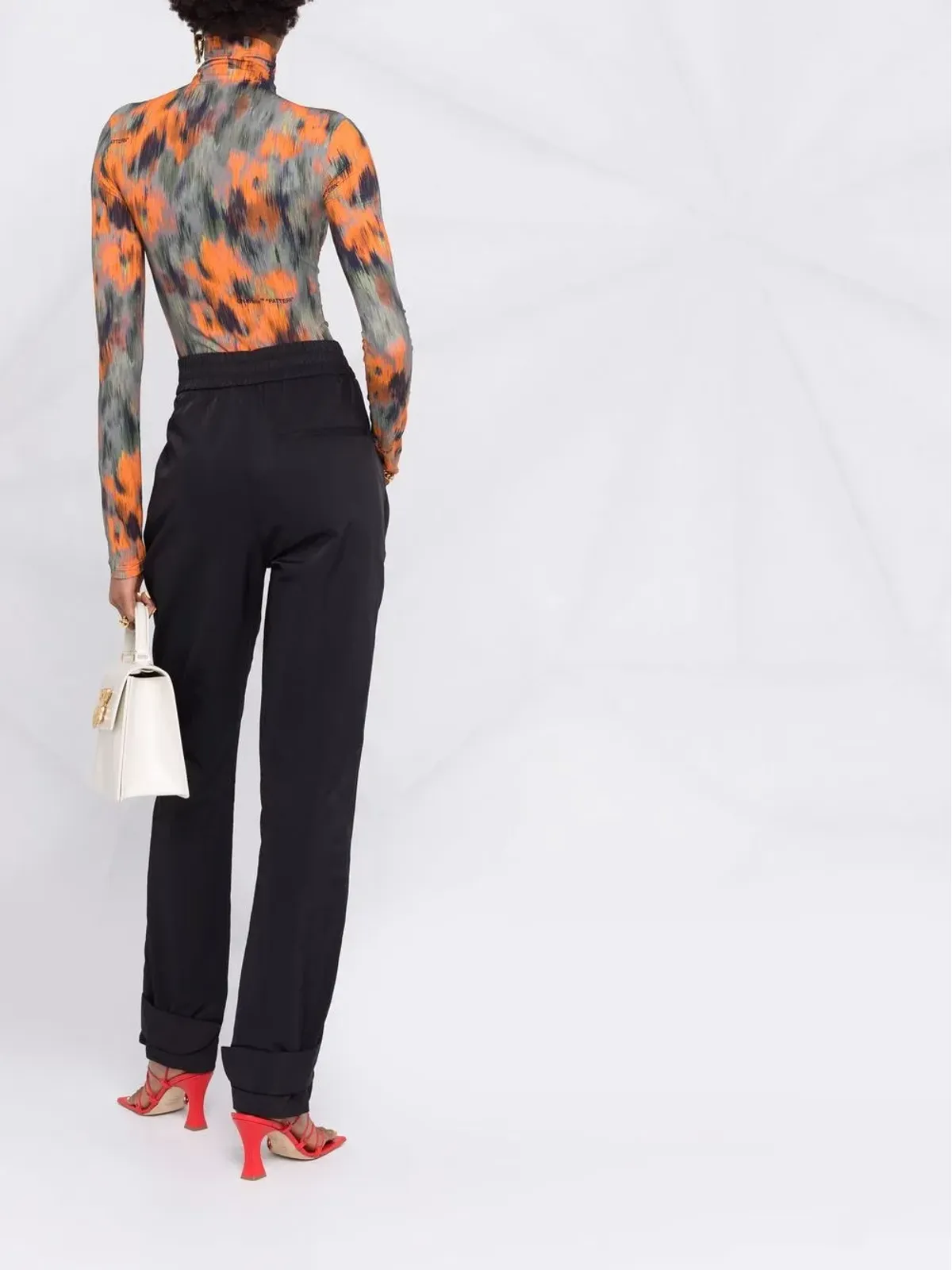 Off-White アンクルストラップ付きストレートレッグパンツ - 画像4