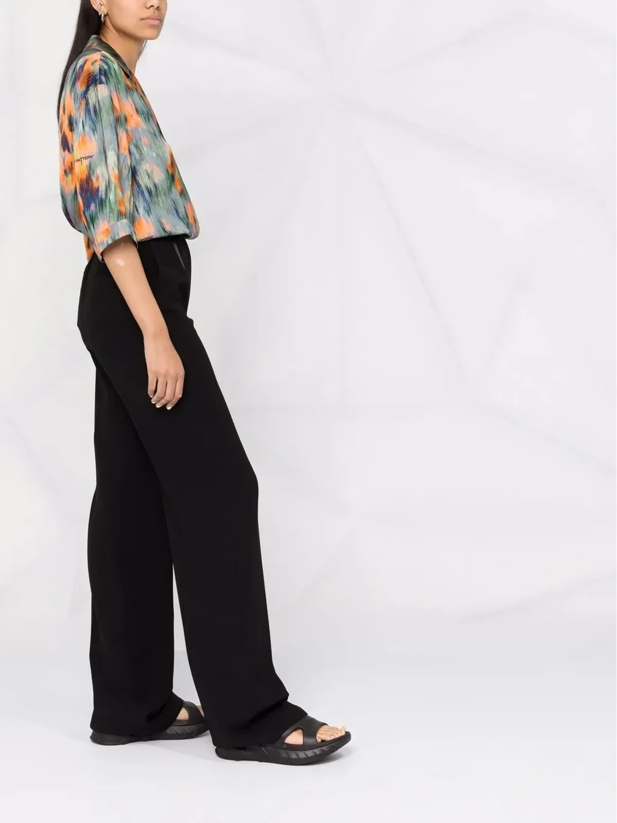 Off-White アブストラクトプリント ボウリングシャツ - グリーン - 画像4