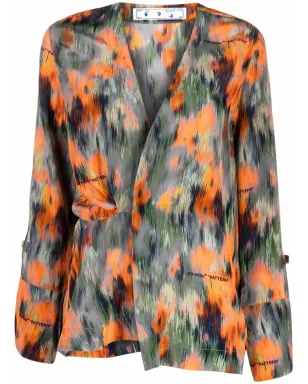 Off-White グラフィックプリント シルク ブラウス - サムネイル1