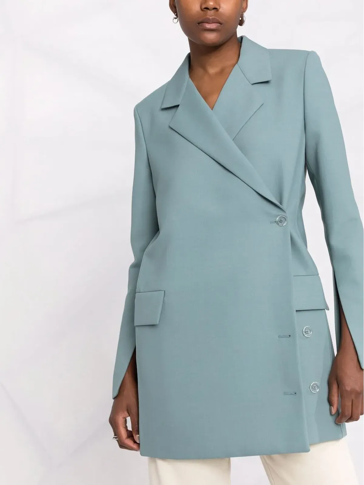 Off-White Cardbox wrap blazer - Green - 画像5