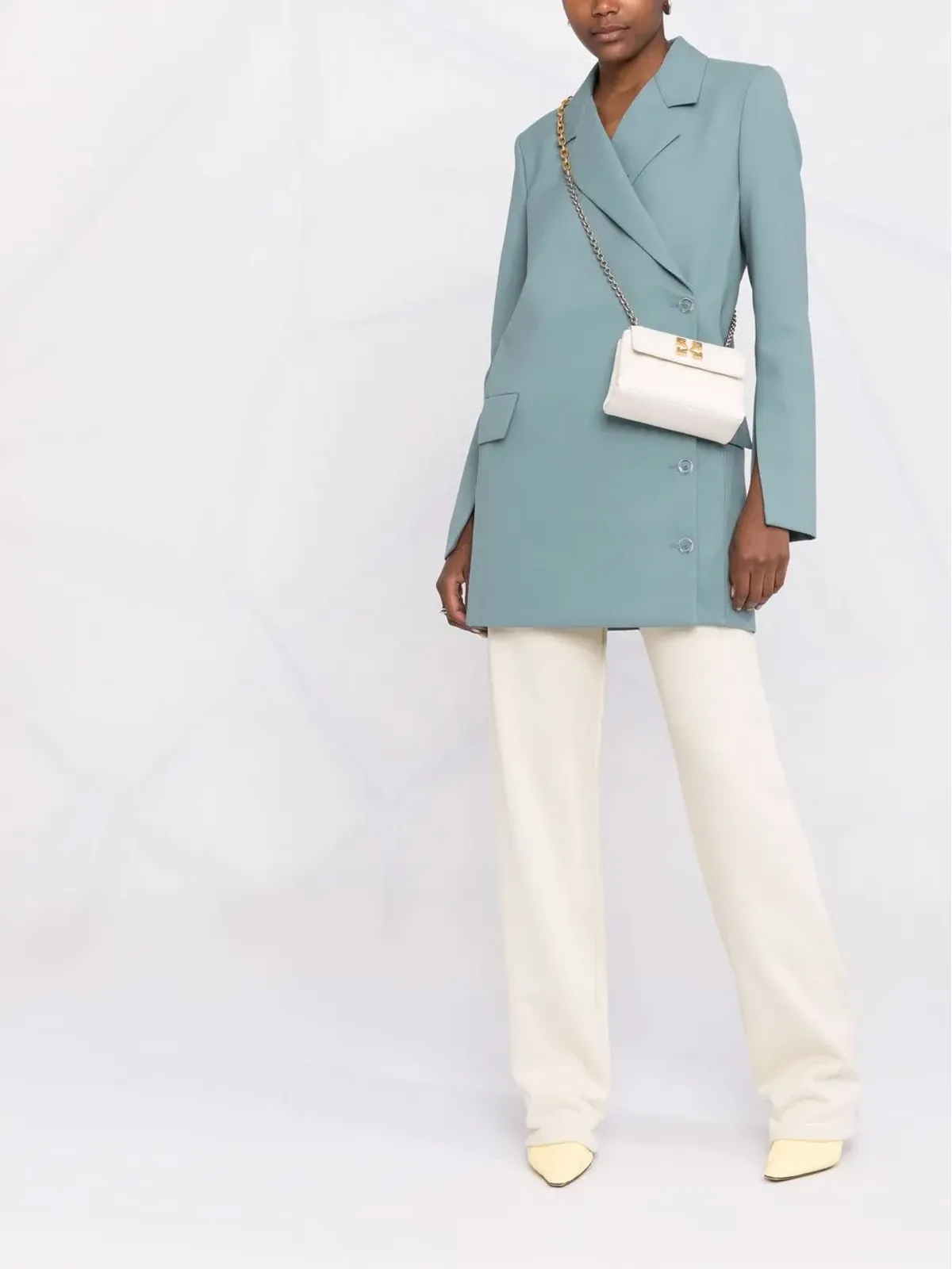 Off-White Cardbox wrap blazer - Green - 画像2