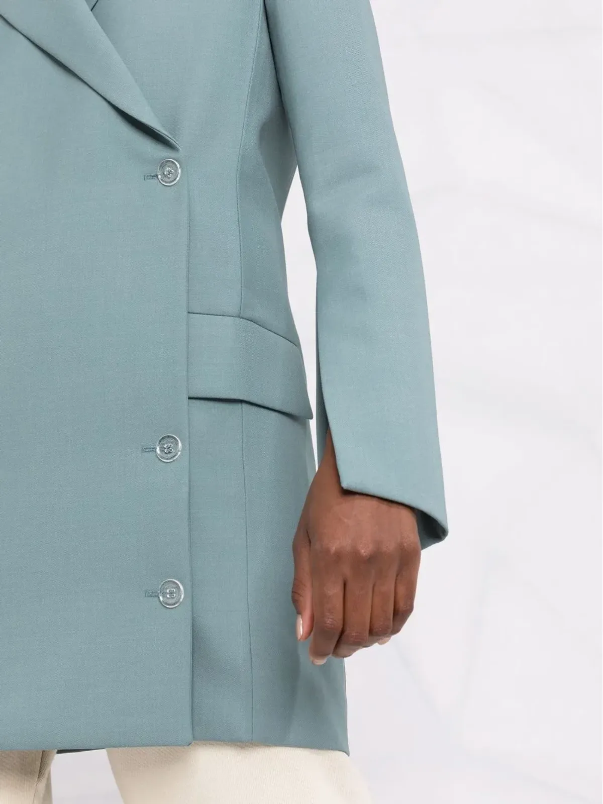 Off-White Cardbox wrap blazer - Green - 画像3