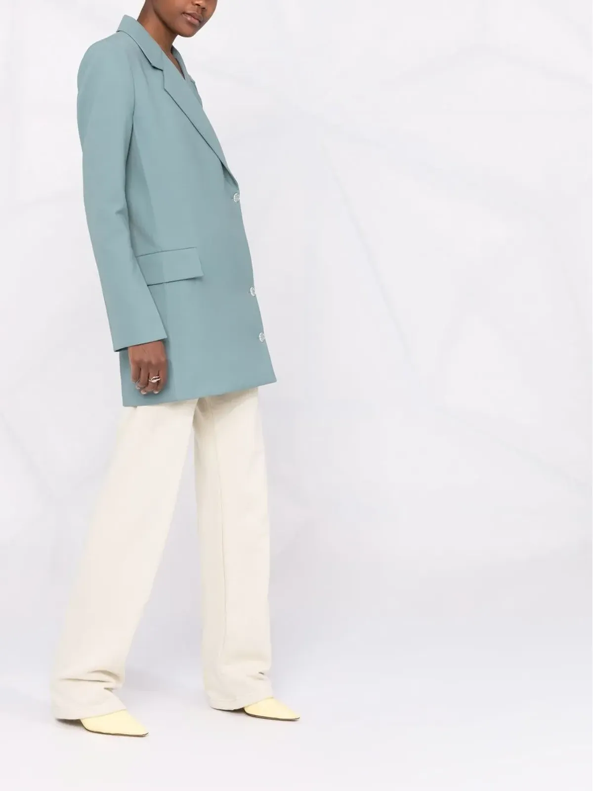 Off-White Cardbox wrap blazer - Green - 画像4