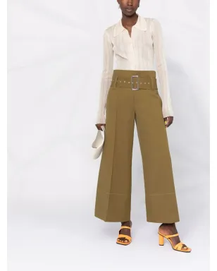 10 CORSO COMO ハイウエストベルト付きワイドレッグパンツ - サムネイル2