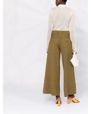 10 CORSO COMO ハイウエストベルト付きワイドレッグパンツ - サムネイル4