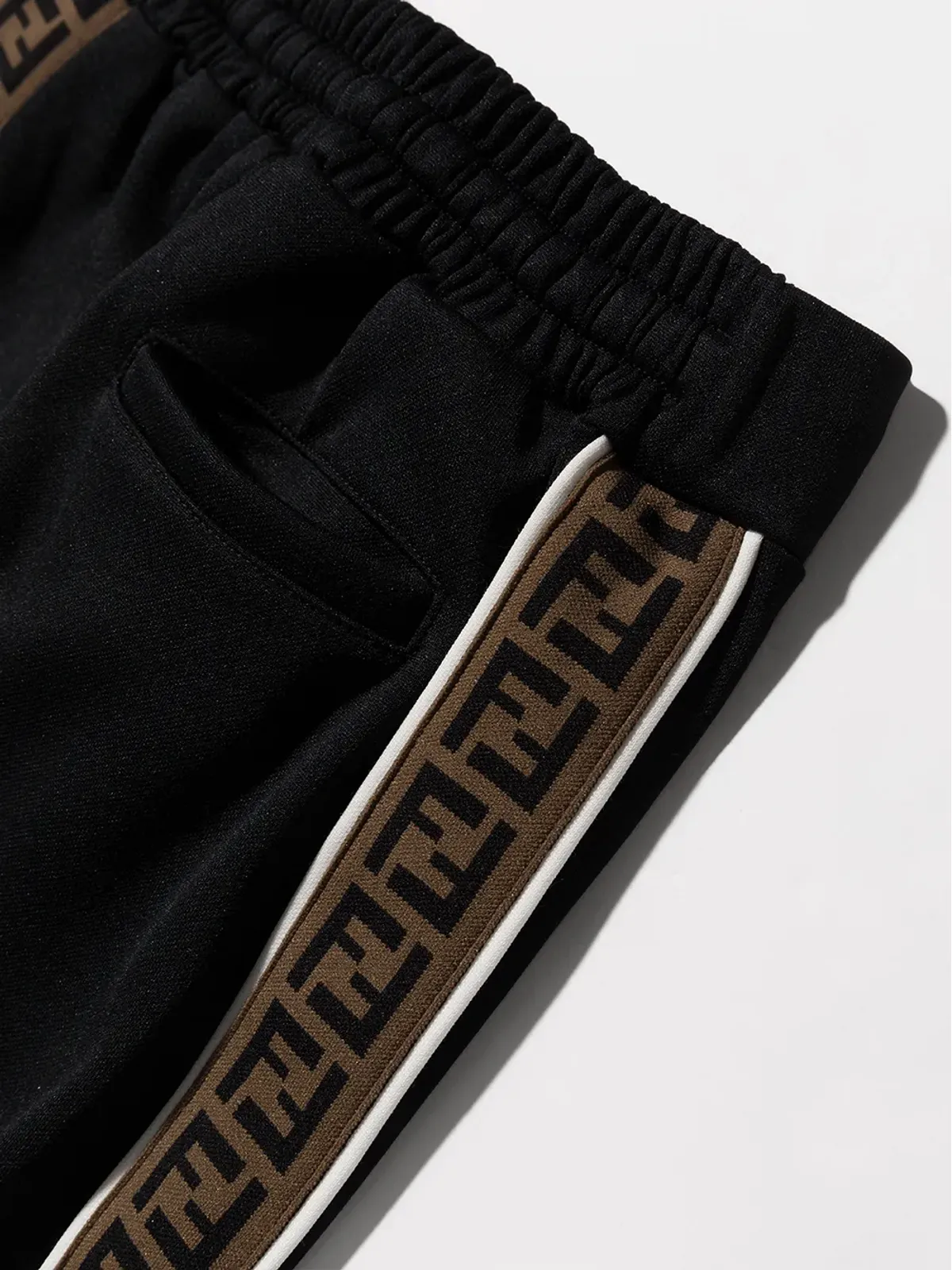 Fendi Kids ロゴパターン・サイドパネル トラックパンツ - 画像3