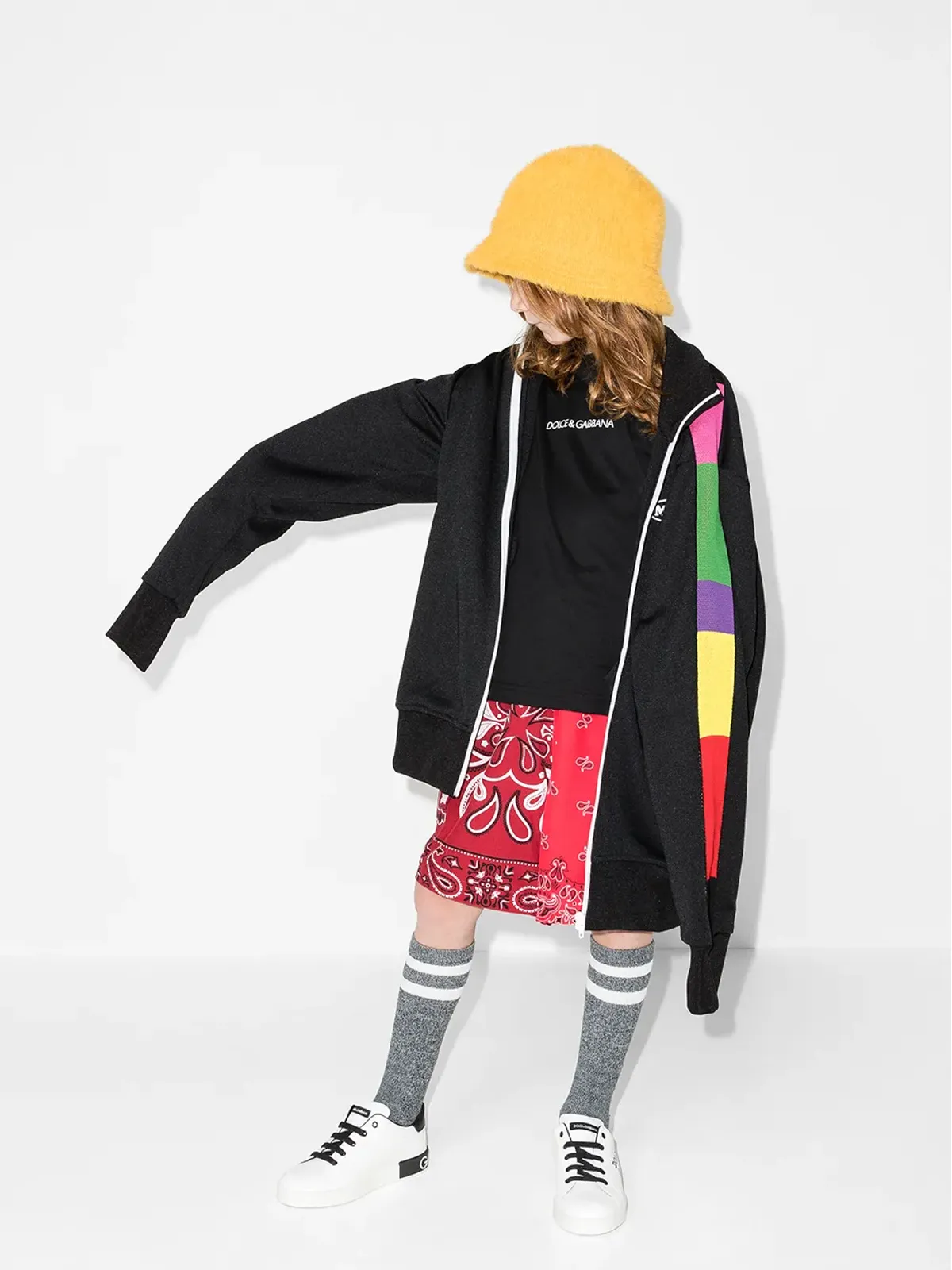 Dolce & Gabbana Kids ロゴプリント 半袖 コットン Tシャツ（ブラック） - 画像4