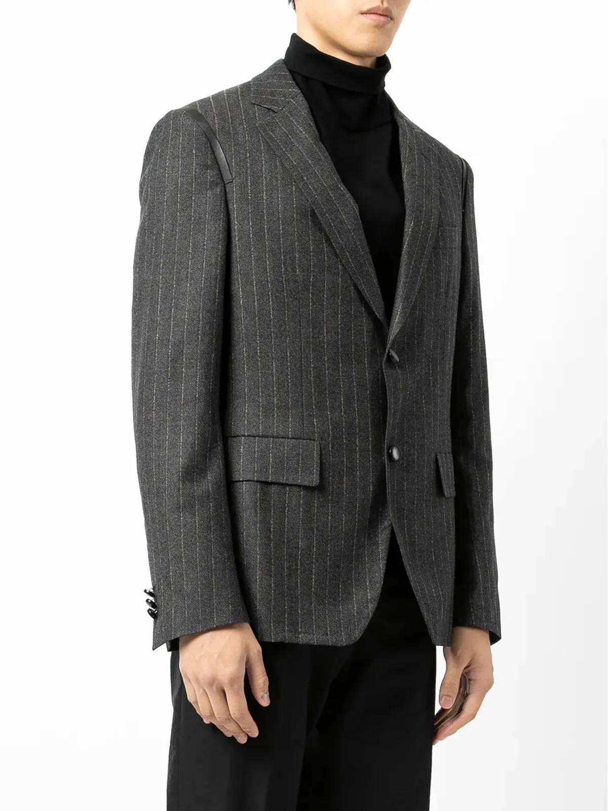 Ferragamo レザー トリム スーツジャケット - 画像3