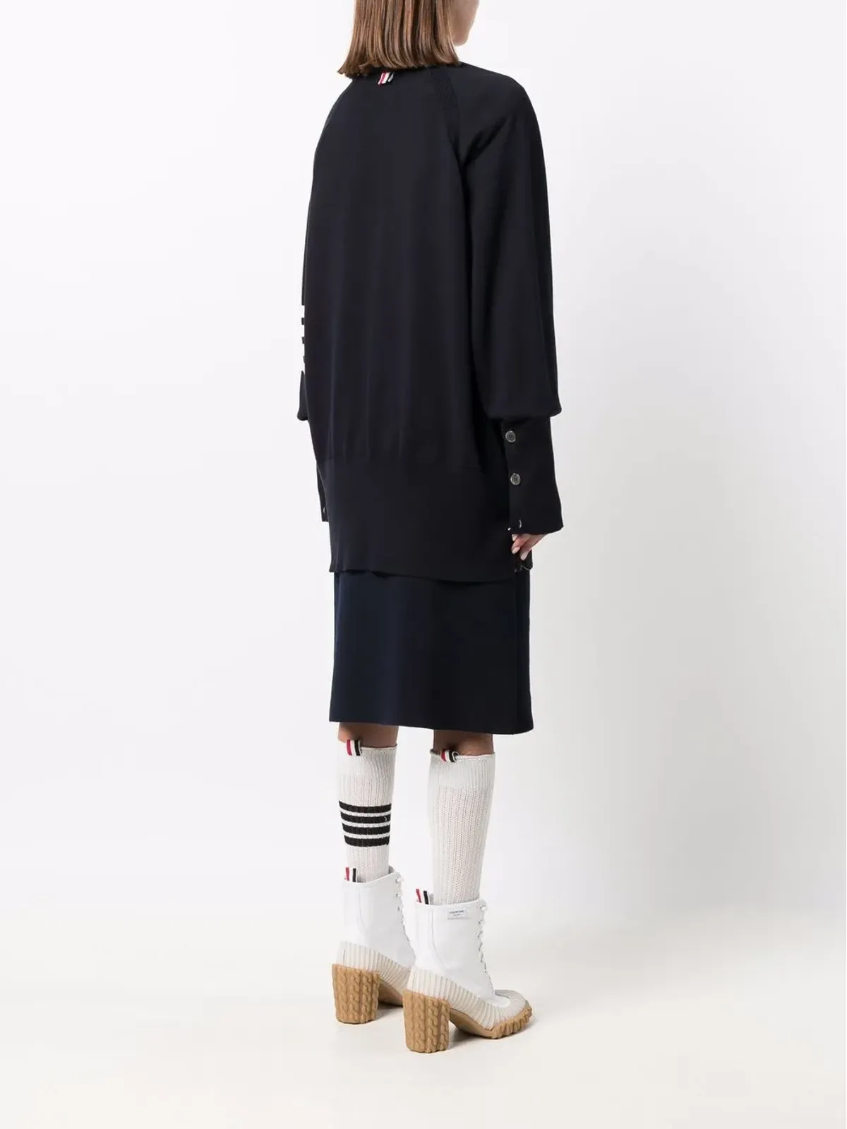 Thom Browne 4-Bar編みカーディガン - 画像4