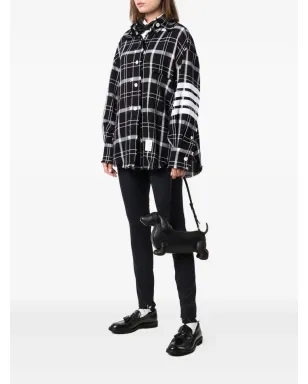 Thom Browne ヘクター ペブルドレザー ショルダーバッグ - ブラック - サムネイル2