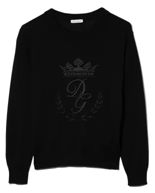 Dolce & Gabbana Kids Heritage クルーネック ジャンパー - ブラック - サムネイル1