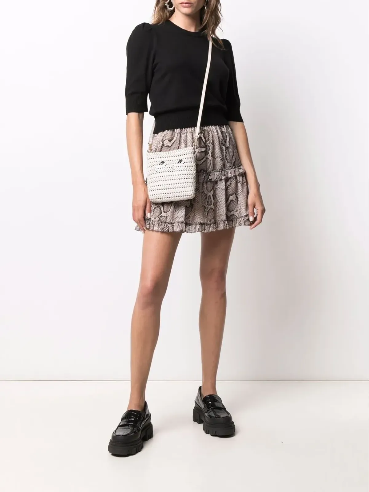 Michael Michael Kors 蛇皮柄ミニスカート - 画像2
