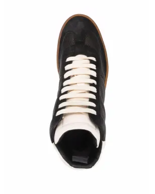 Officine Creative Kombined ハイトップ レザー スニーカー ブラック - サムネイル4