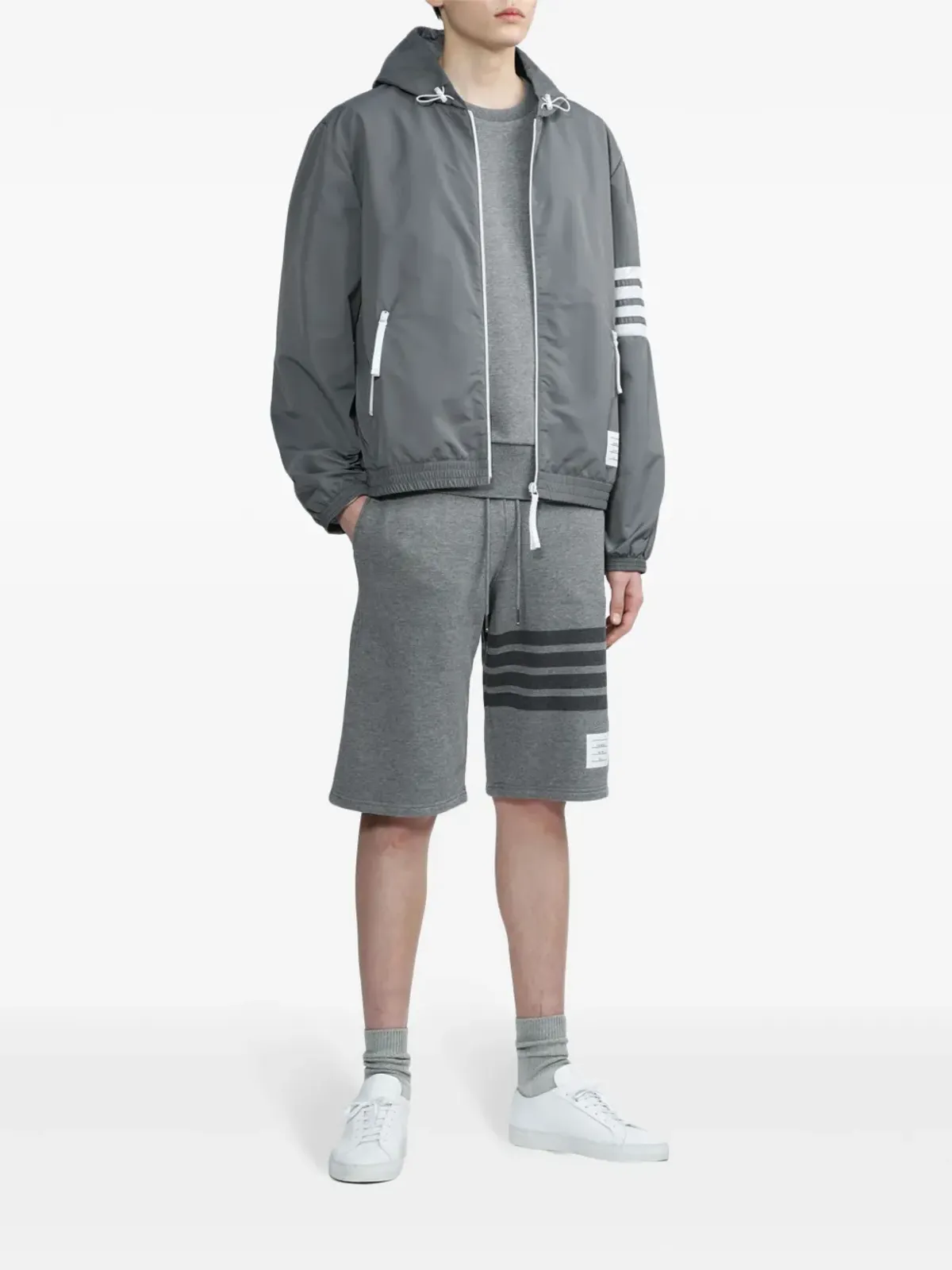 Thom Browne 4-Barストライプ フード付きジャケット - 画像2