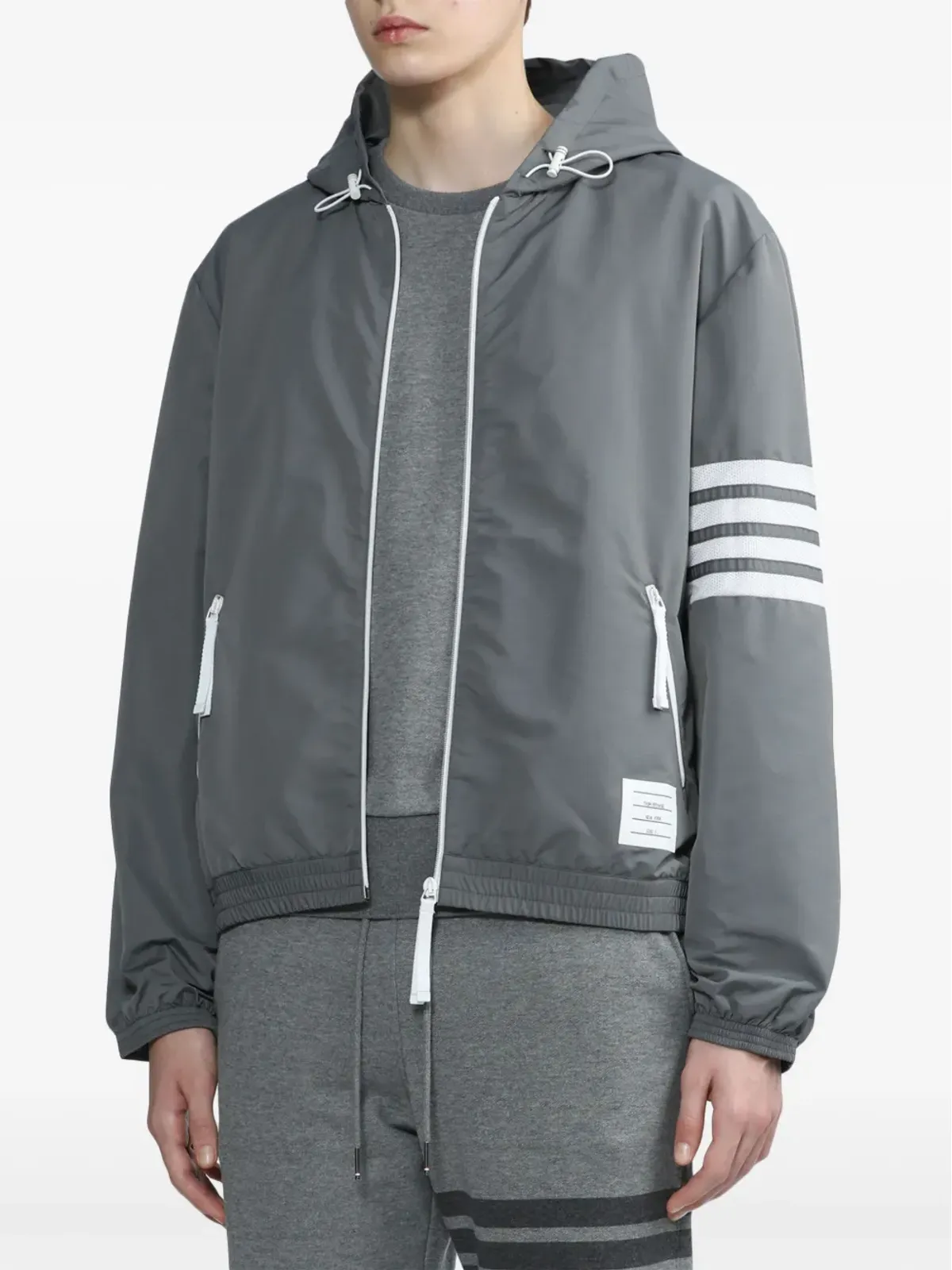 Thom Browne 4-Barストライプ フード付きジャケット - 画像3