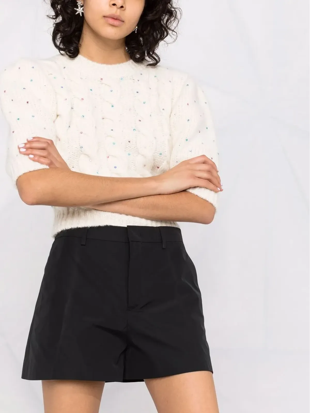 RED Valentino テーラード ミッドライズショーツ - ブラック - 画像5