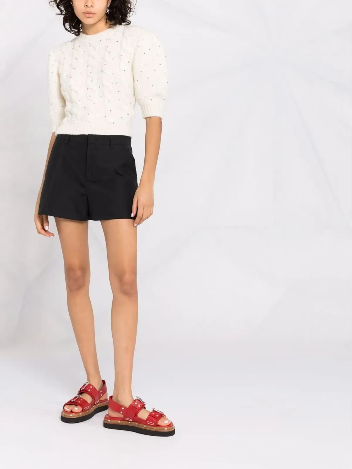 RED Valentino テーラード ミッドライズショーツ - ブラック - 画像2