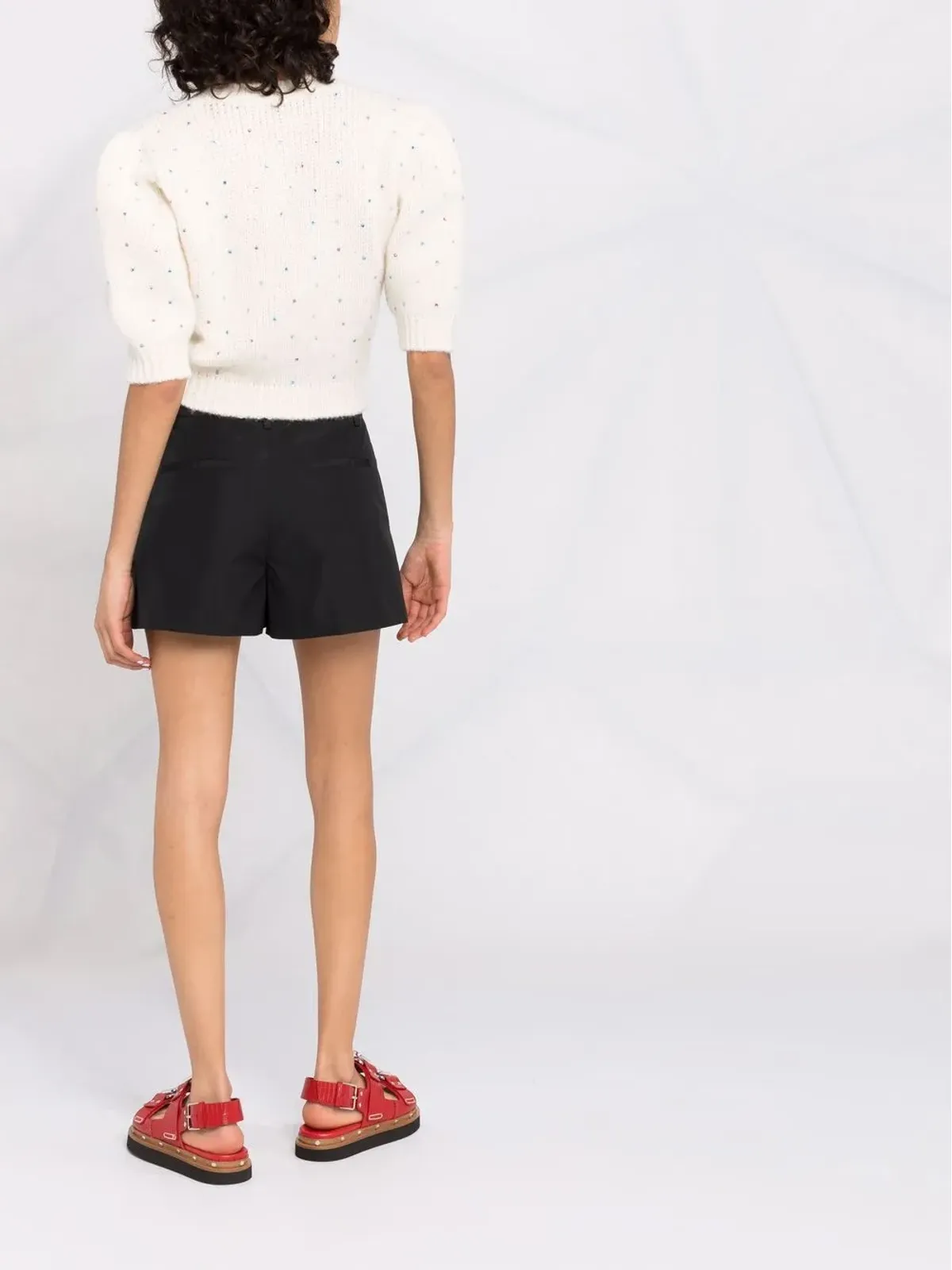 RED Valentino テーラード ミッドライズショーツ - ブラック - 画像3