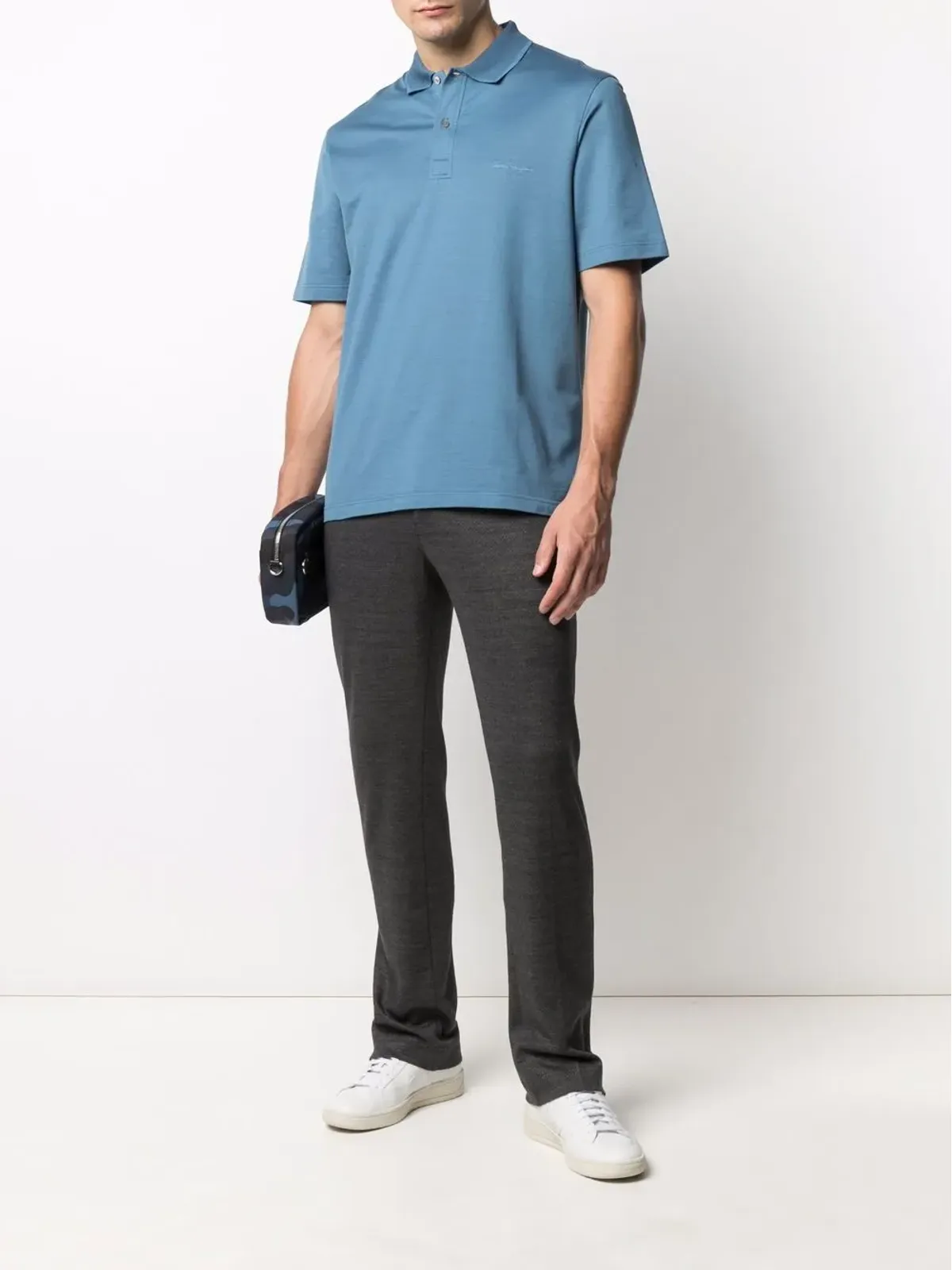 Ferragamo エラスティケイテッドウエストバンド・ストレートレッグパンツ - 画像2