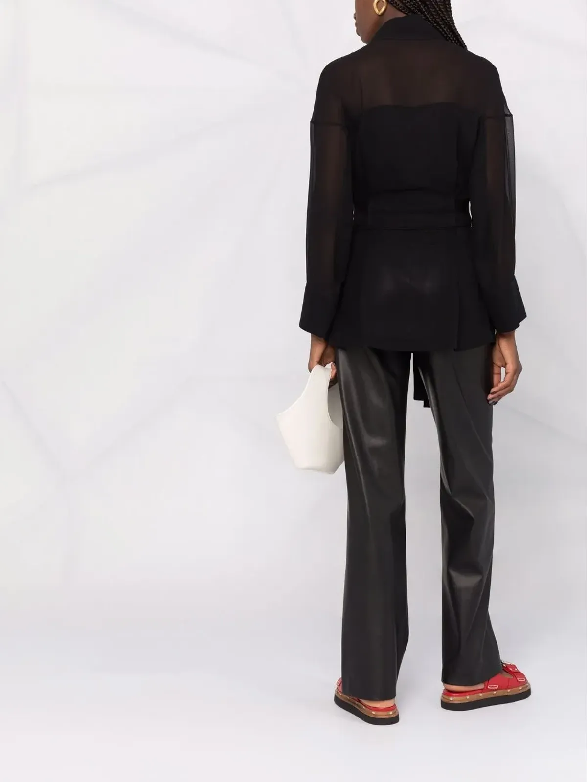 Ferragamo タイ留め付きシャツジャケット - 画像4