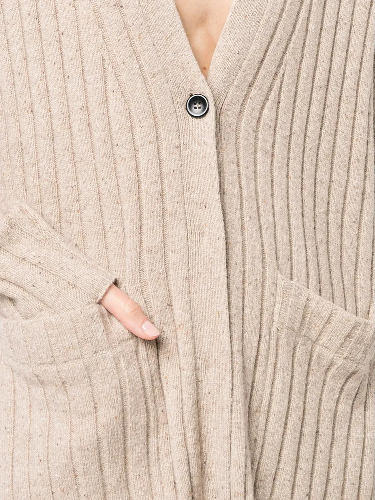 Proenza Schouler White Label リブ編みVネックカーディガン - 画像5