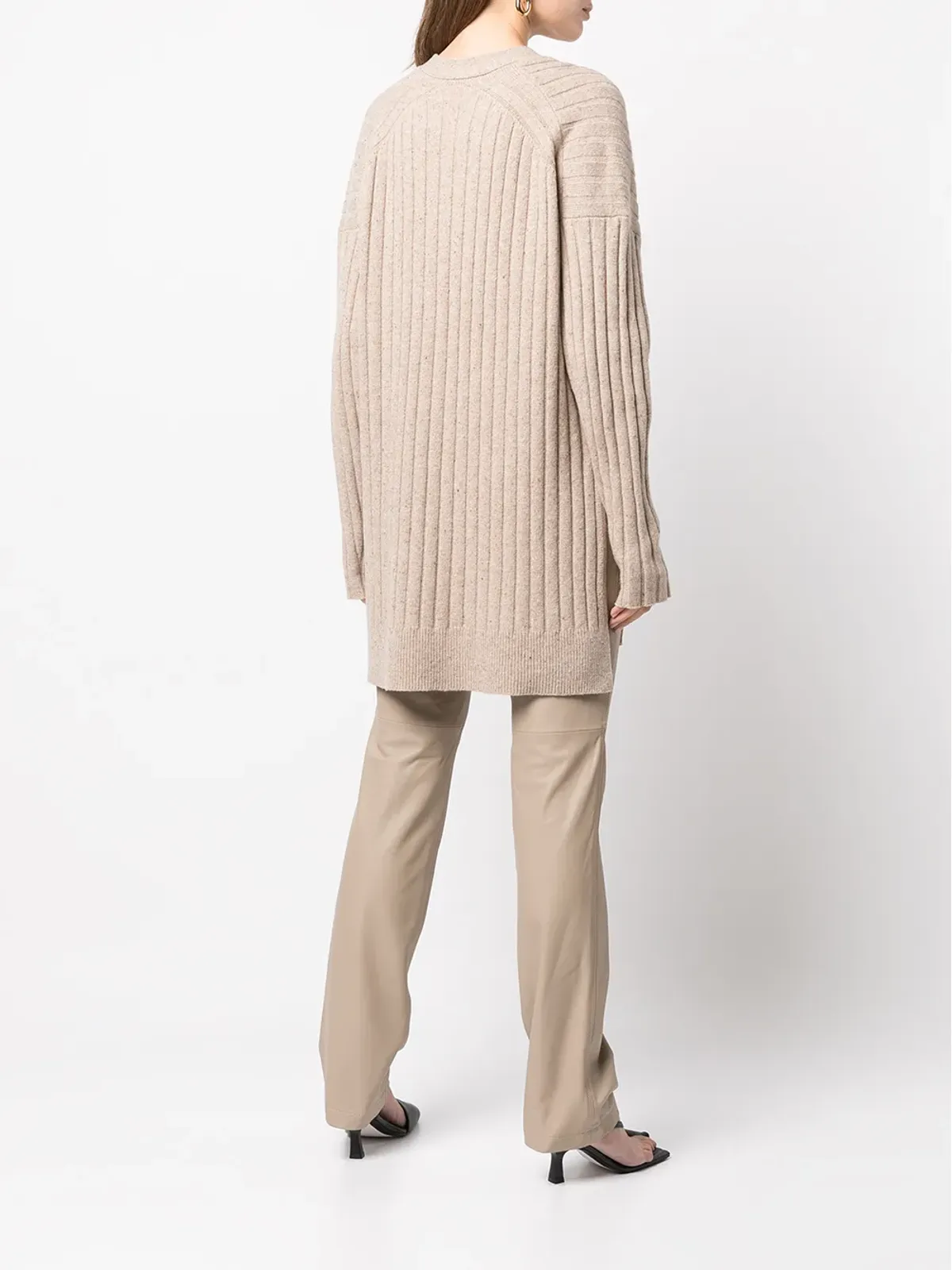 Proenza Schouler White Label リブ編みVネックカーディガン - 画像4