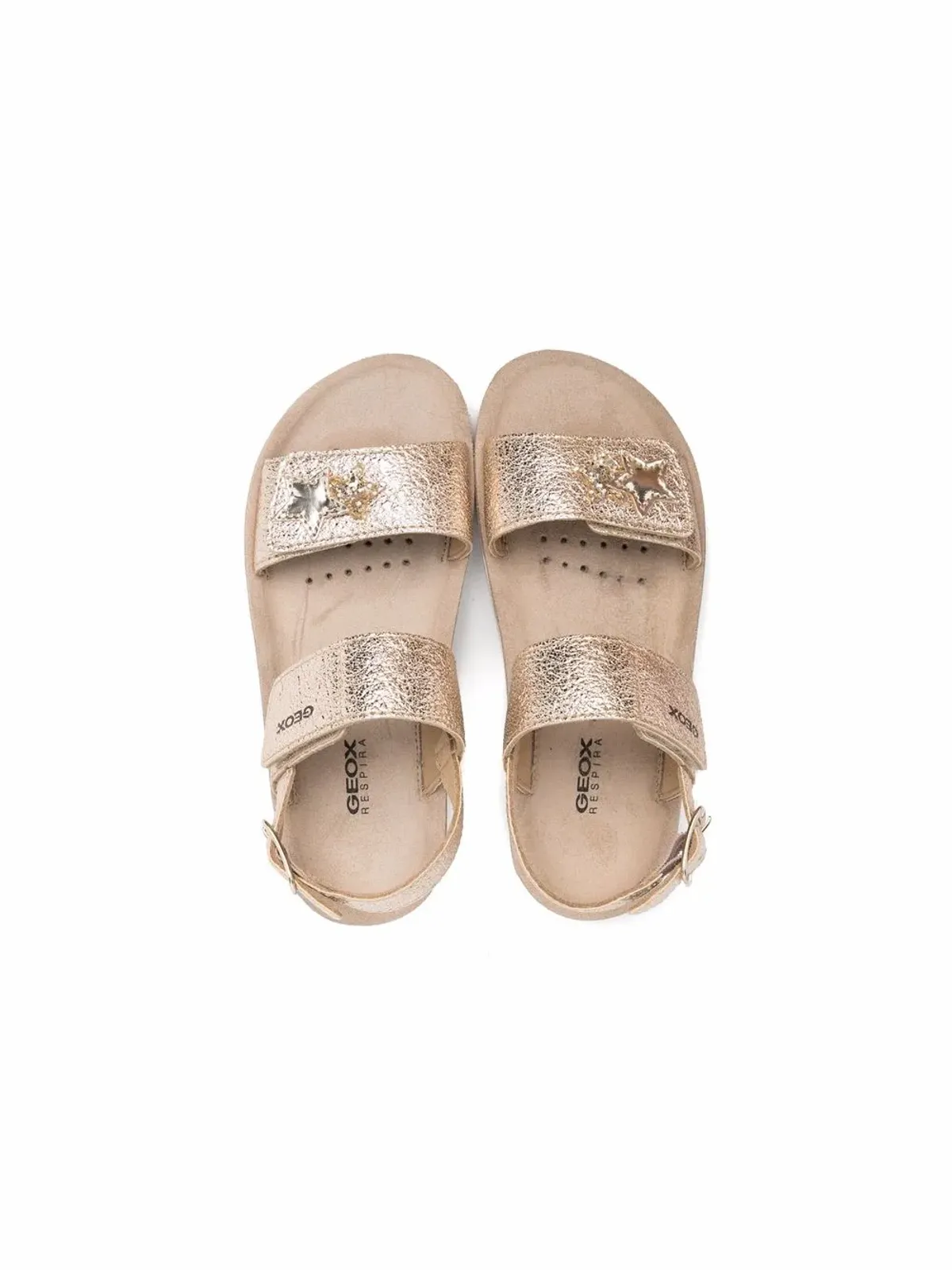 Geox Kids グリッテッド・タッチストラップサンダル - ゴールド - 画像3