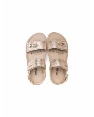 Geox Kids グリッテッド・タッチストラップサンダル - ゴールド - サムネイル3