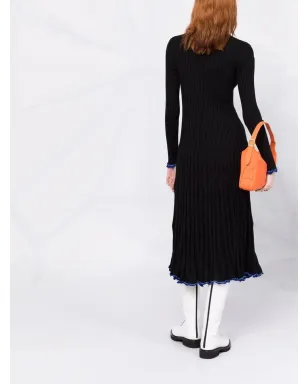 Proenza Schouler Vネック シルク混紡ドレス（ブラック） - サムネイル4