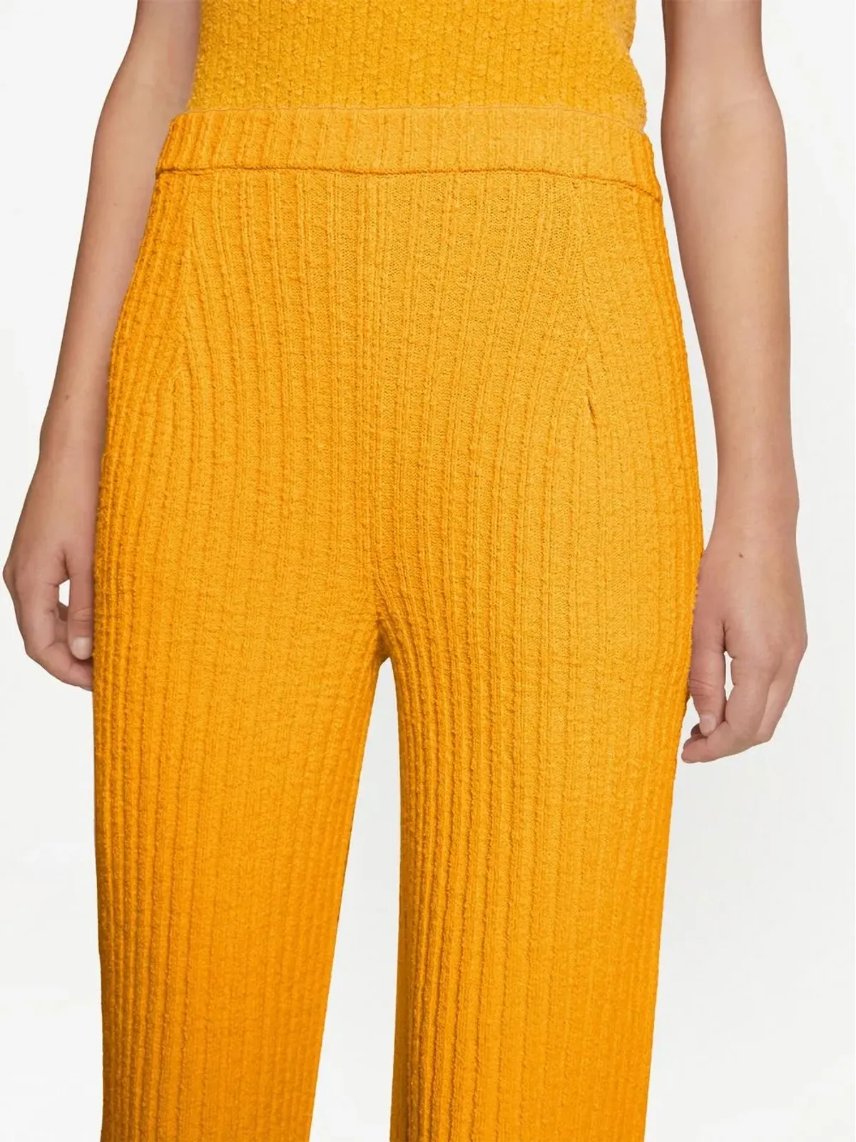 Proenza Schouler メランジュブークレ・フレアパンツ - イエロー - 画像5