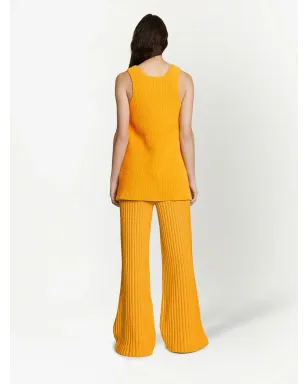 Proenza Schouler メランジュブークレ・フレアパンツ - イエロー - サムネイル4