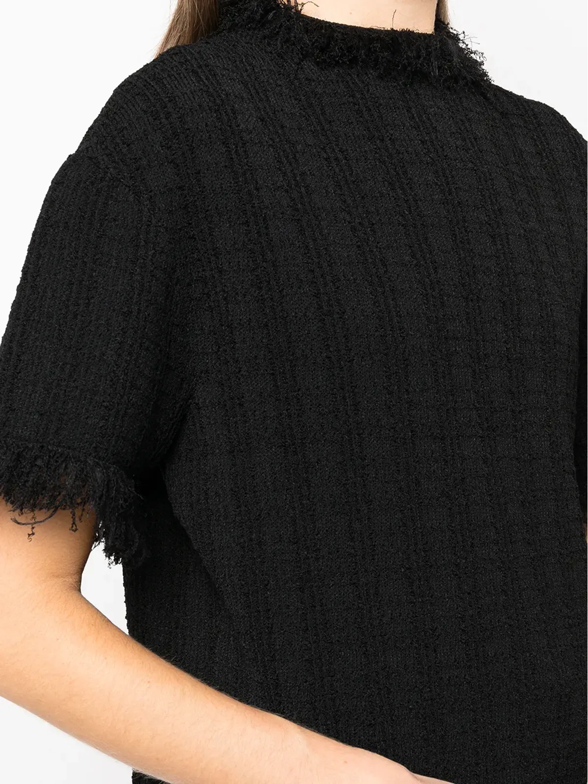 Proenza Schouler フリンジエッジ加工の半袖ニット - 画像5
