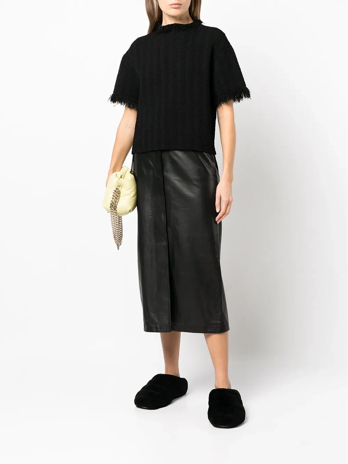 Proenza Schouler フリンジエッジ加工の半袖ニット - 画像2