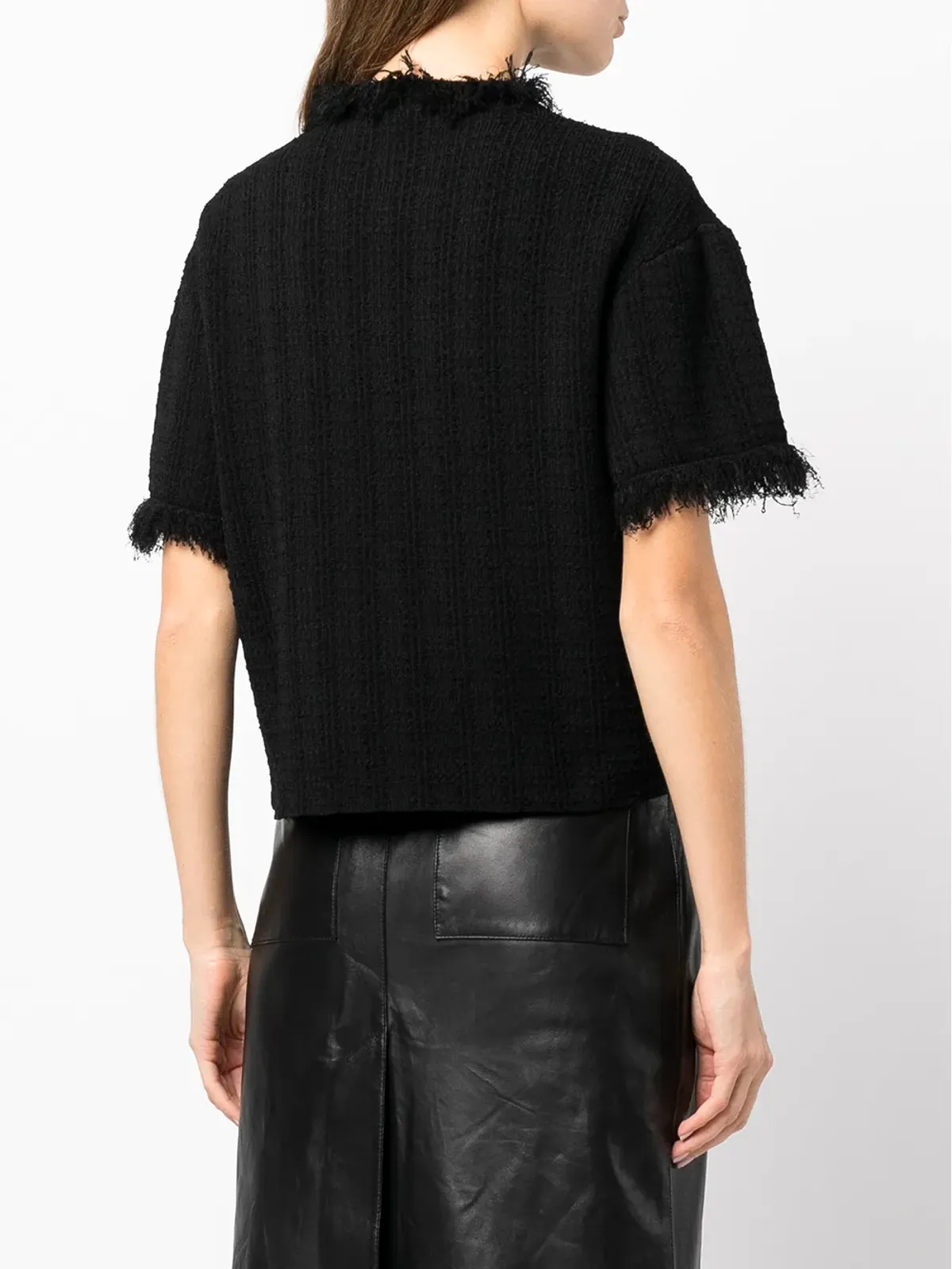Proenza Schouler フリンジエッジ加工の半袖ニット - 画像4