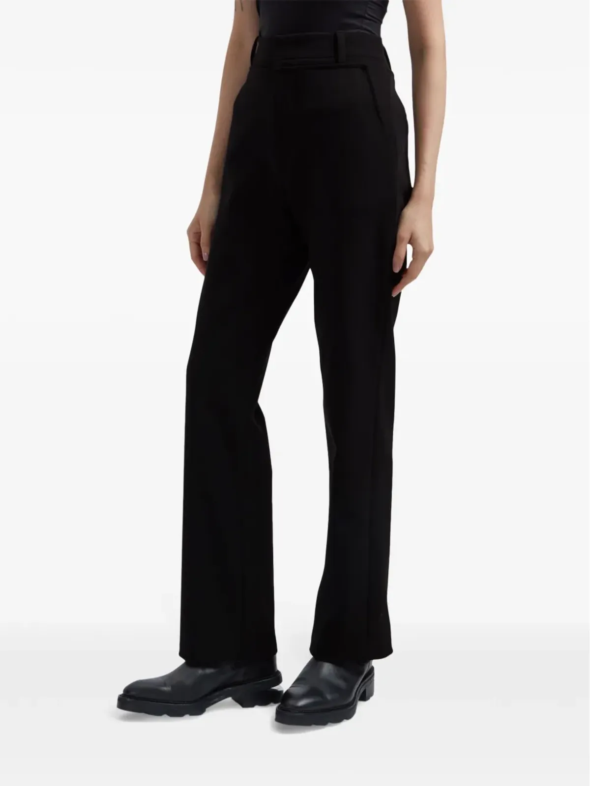 Proenza Schouler White Label ミッドライズストレートレッグパンツ - ブラック - 画像3