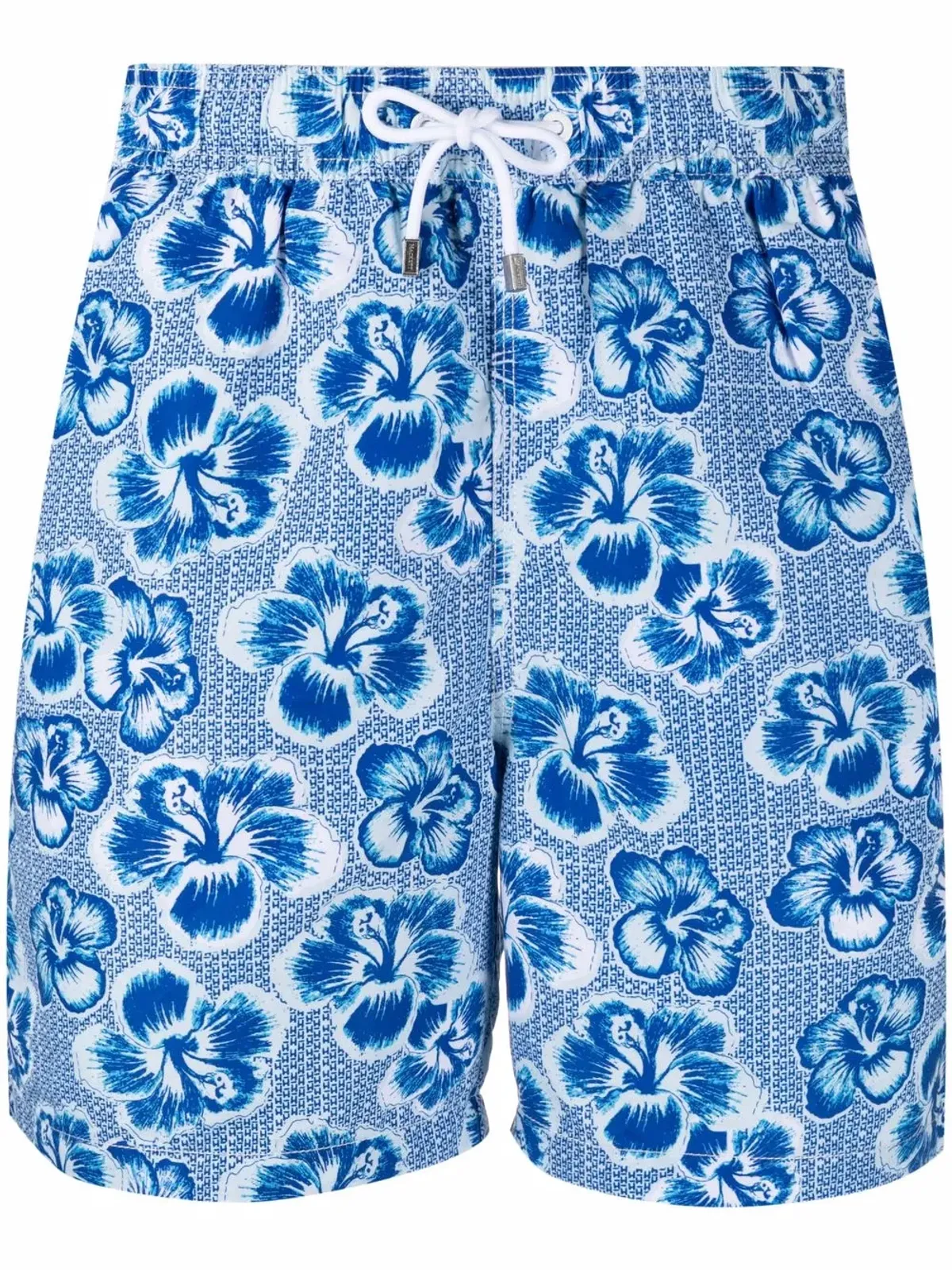 Hackett フローラルプリント ドローストリング付きウエスト スイムショーツ ブルー - 画像1
