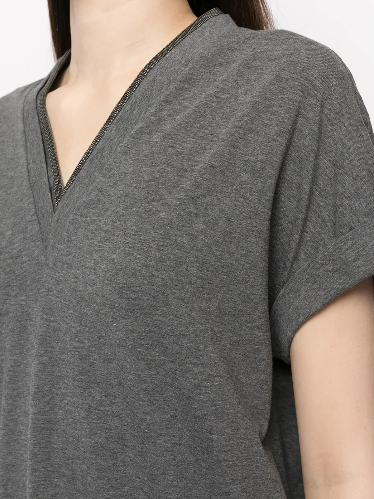 Brunello Cucinelli キャップスリーブニットトップ - 画像5