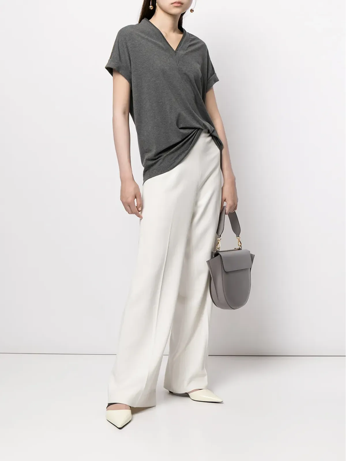 Brunello Cucinelli キャップスリーブニットトップ - 画像2