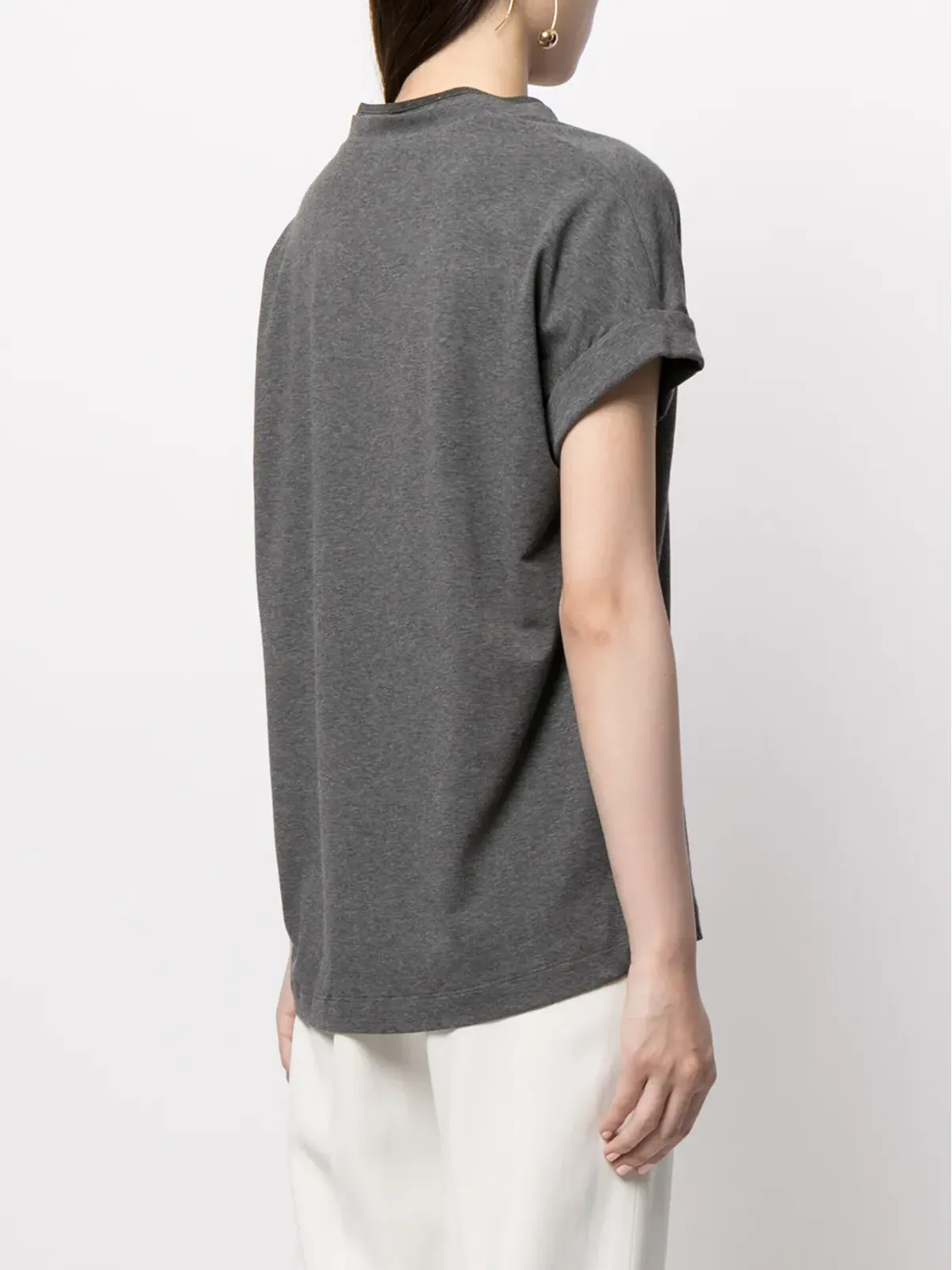 Brunello Cucinelli キャップスリーブニットトップ - 画像4