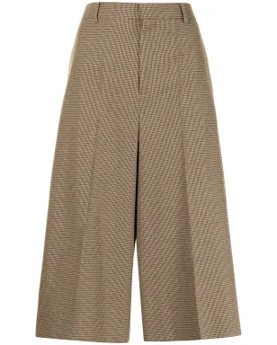 Celine Pre-Owned チェック柄ウールのキュロットパンツ - サムネイル1